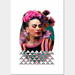 Flowery Frida Posters and Art